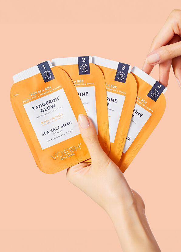 Voesh New York Pedi In A Box Deluxe Mandalina Glow 4 Adımlı Pedikür Seti - 3