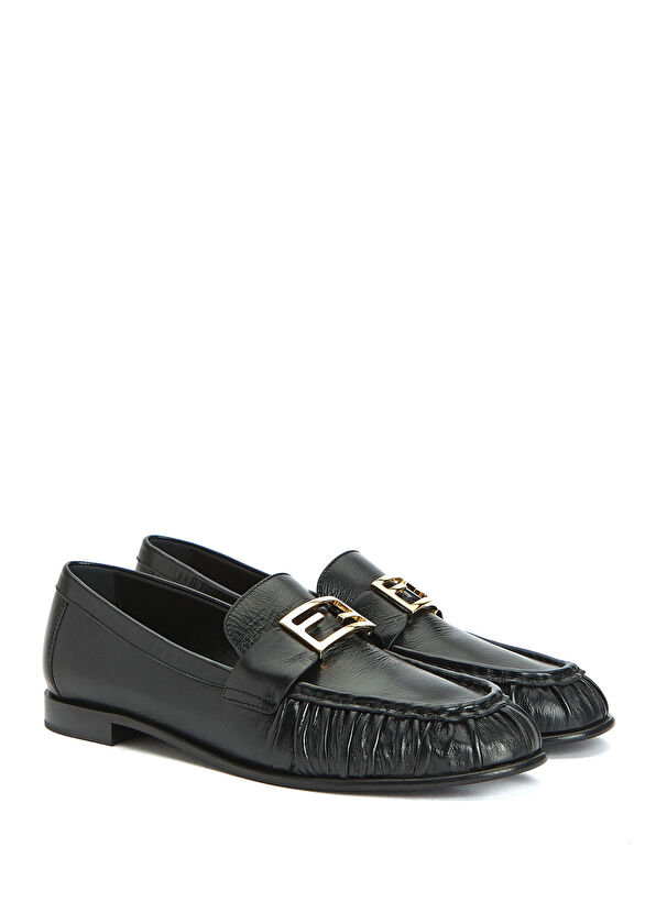 Fendi Black Women's Leather Loafer - 2