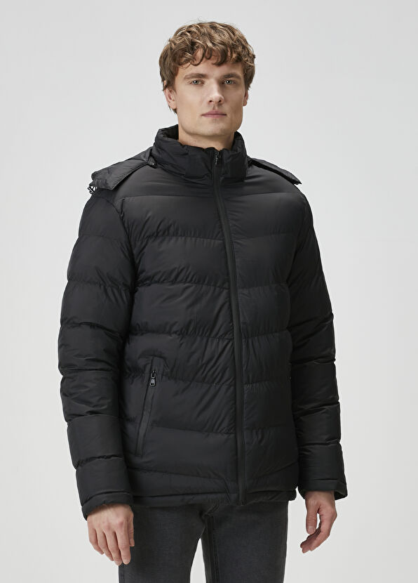 Beymen Club Black Hooded Puff Coat - 3