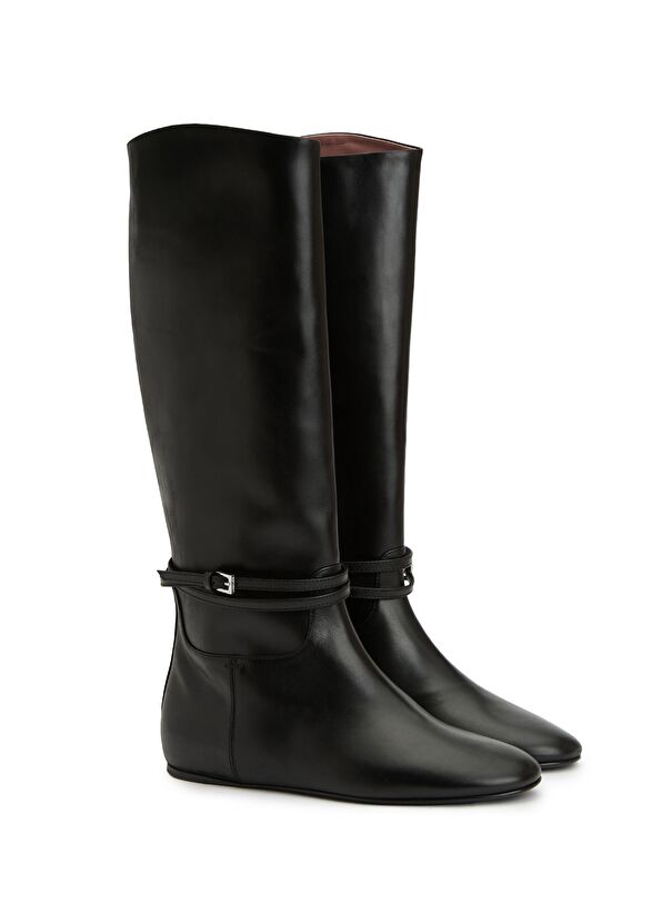 Siyah Kadın Deri Çizme - Görsel 3