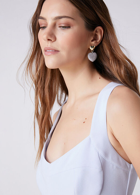 Beymen Club Zircon Detailed Heart-Shaped Women's Earrings - 2