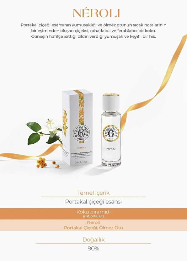 Roger&Gallet Néroli Doğal Portakal Çiçeği ve Ölümsüz Otu Özlü Çiçeksi Eau de Toilette 30 ml Kadın Parfüm - 2