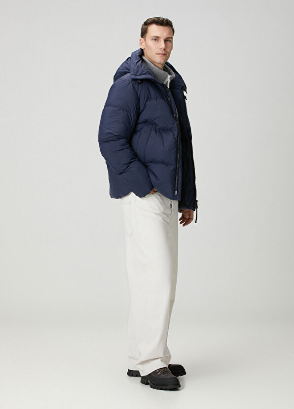 Canada Goose Crofton Enduraluxe Navy Blue Hooded Puff Jacket - 2