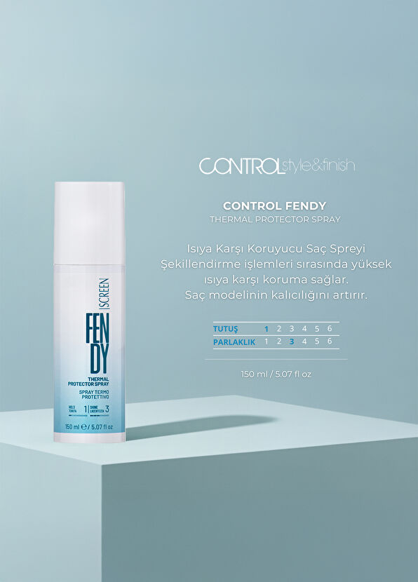 Screen Hair Care Control Fendy Heat Protectant Hair Spray 200 ml - 2