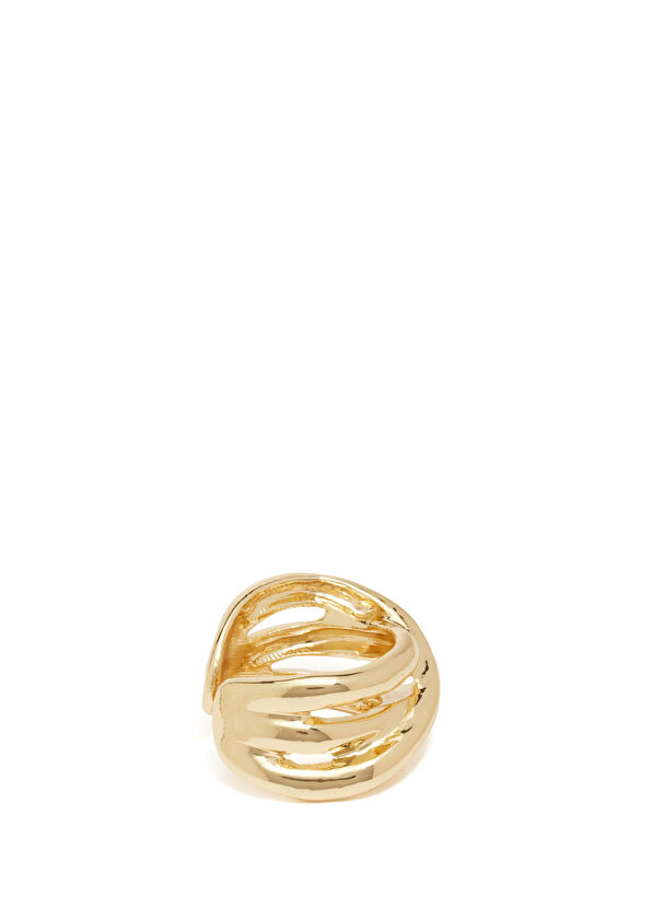 Gold Altın Rengi Kadın Yüzük - Görsel 3