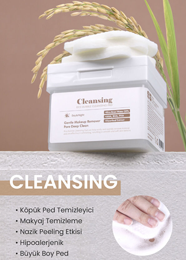 Dermal Rice Bubble Cleansing Pad Makeup Remover Exfoliating and Moisturizing Cleansing Pad - 2