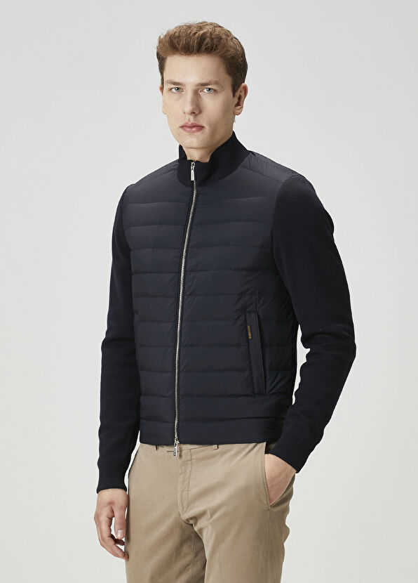 Duncan Lacivert Kapitone Garnili Mont - Görsel 4