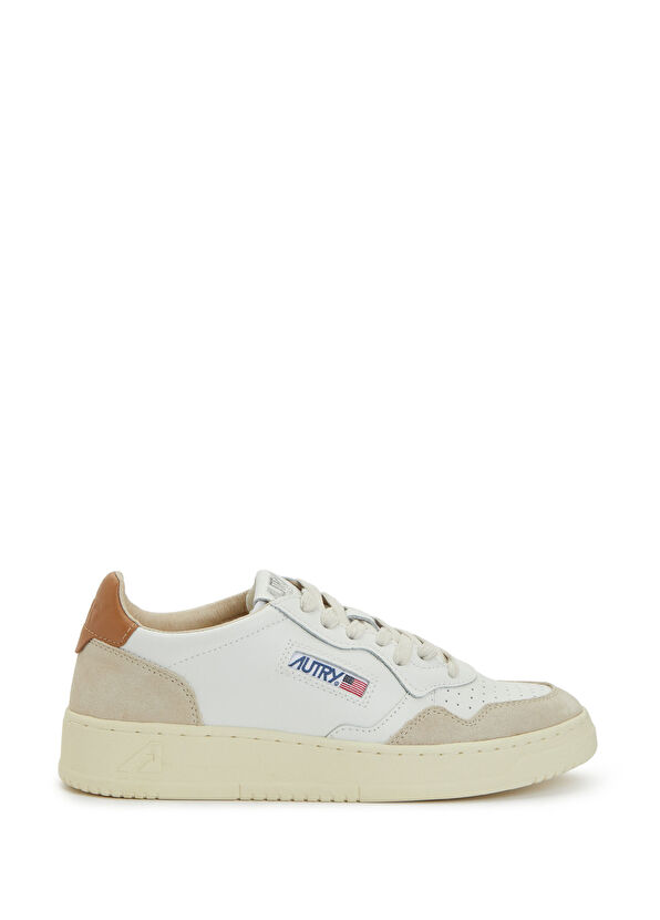 Autry Tan White Women's Leather Sneakers - 1
