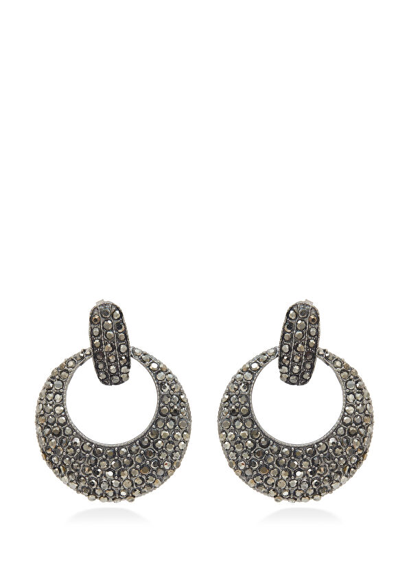 Beymen Club Zirkon Taşlı Kadın Halka Küpe - 2