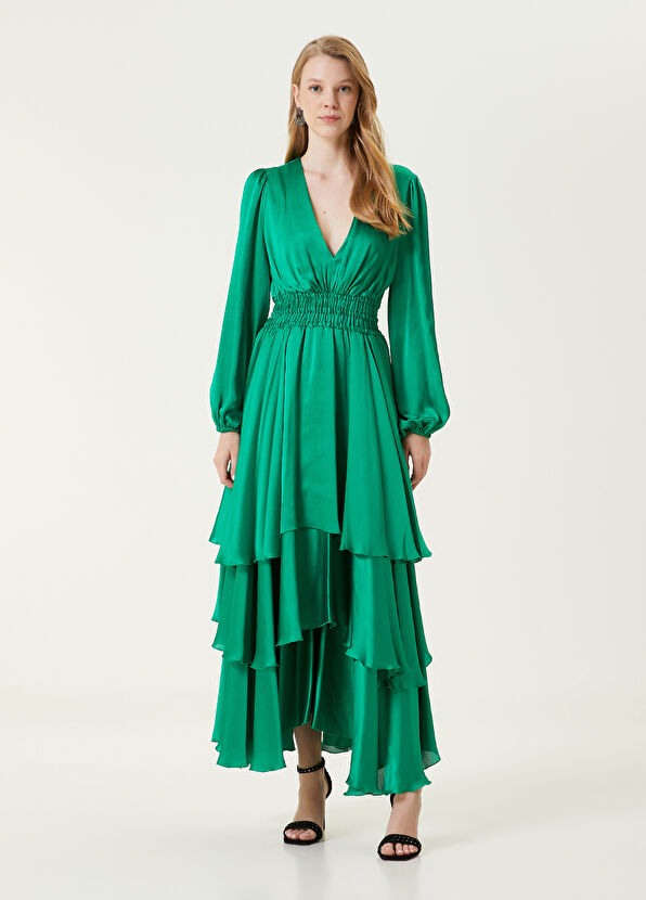 Beymen Club Yeşil Maksi Abiye Elbise - 2