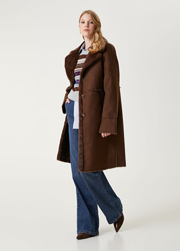 Beymen Club Brown Faux Fur Inside Coat - 4