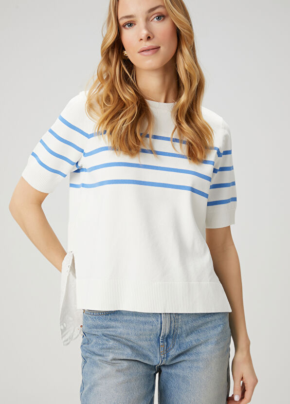 Beymen Club Blue White Striped Sweater - 4
