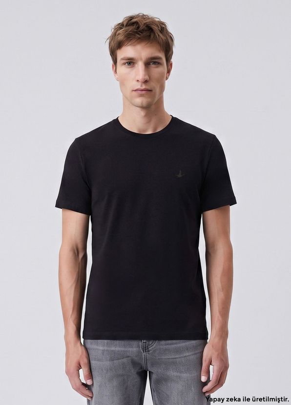 Beymen Club Regular Fit Black Basic T-Shirt - 1