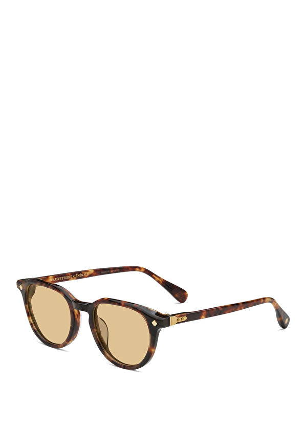 Brett Lunetterie Generale Desert Rain Medium Tortoise Brown Acetate Unisex Sunglasses - 2
