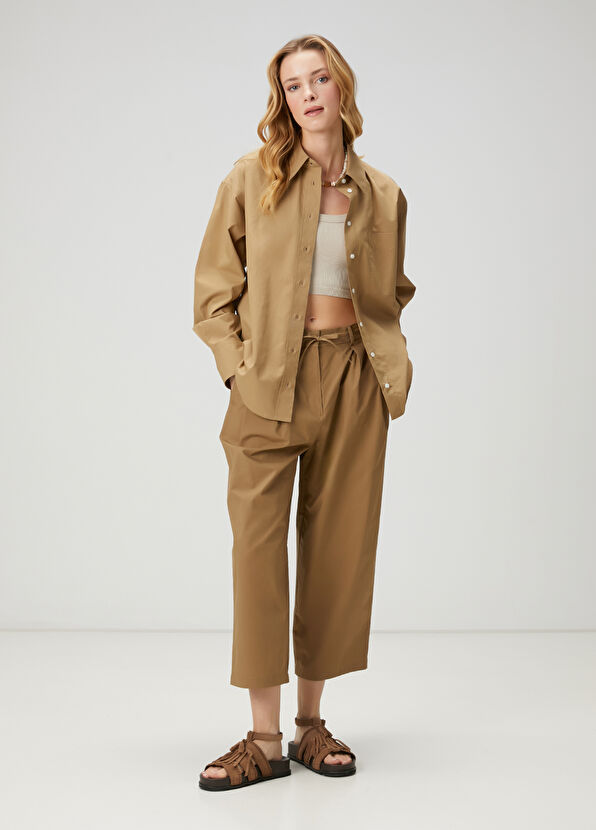 Beymen Club Khaki Pleat Detailed Trousers - 1