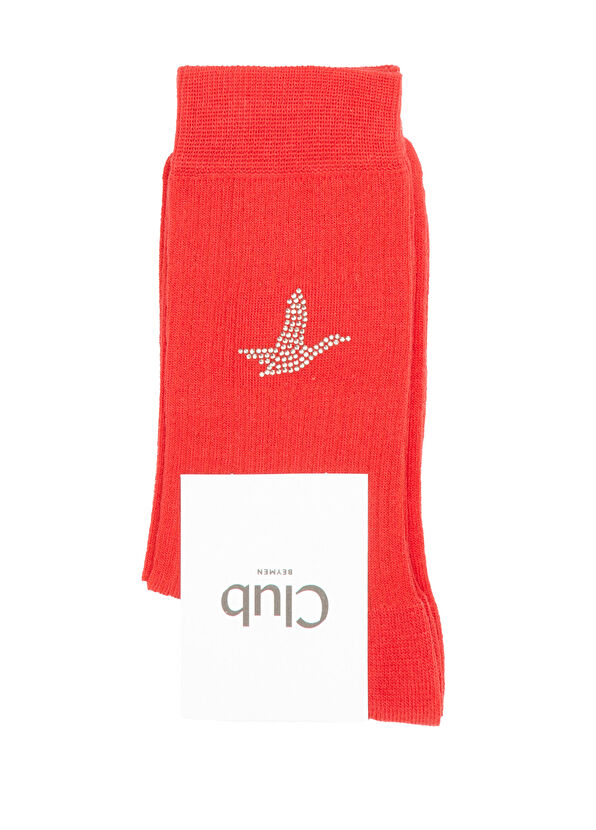 Beymen Club Nar Çiçeği Kaz Logolu Kadın Çorap - 1