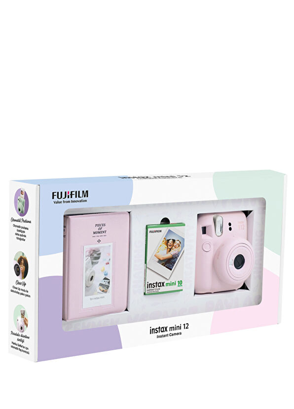 FUJIFILM instax Instax Mini 12 Pembe Fotoğraf Makinesi + 10'lu Film ve PVC Albüm Bundle Box - 3