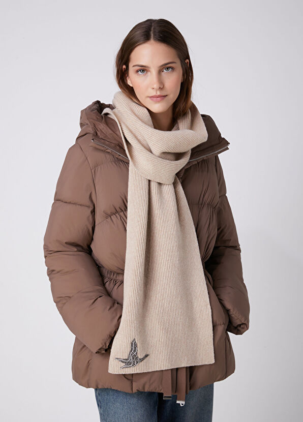 Beymen Club Beige Goose Accessory Women's Wool Scarf - 2