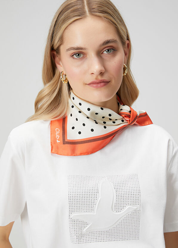 Beymen Club Off White Hotfix Seersucker Logo Loose T-Shirt - 3