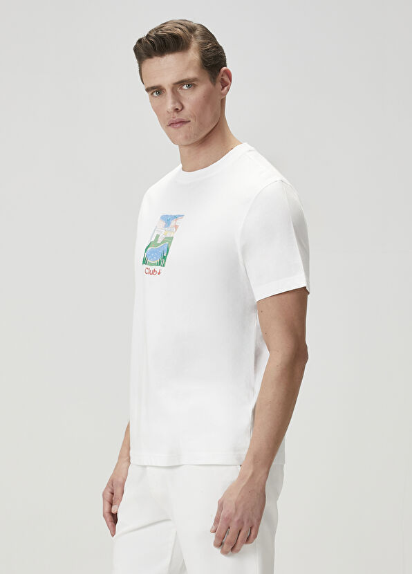 Beymen Club Beyaz Baskılı T-shirt - 4