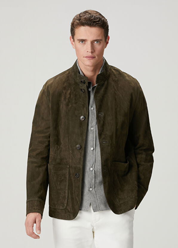 Beymen Club Khaki Suede Jacket - 1