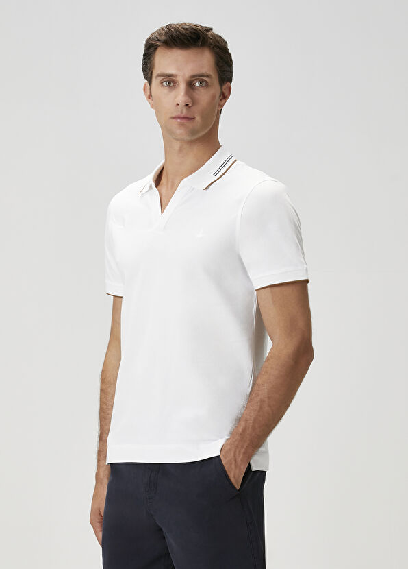 Beymen Club Slim Fit Beyaz T-shirt - 4