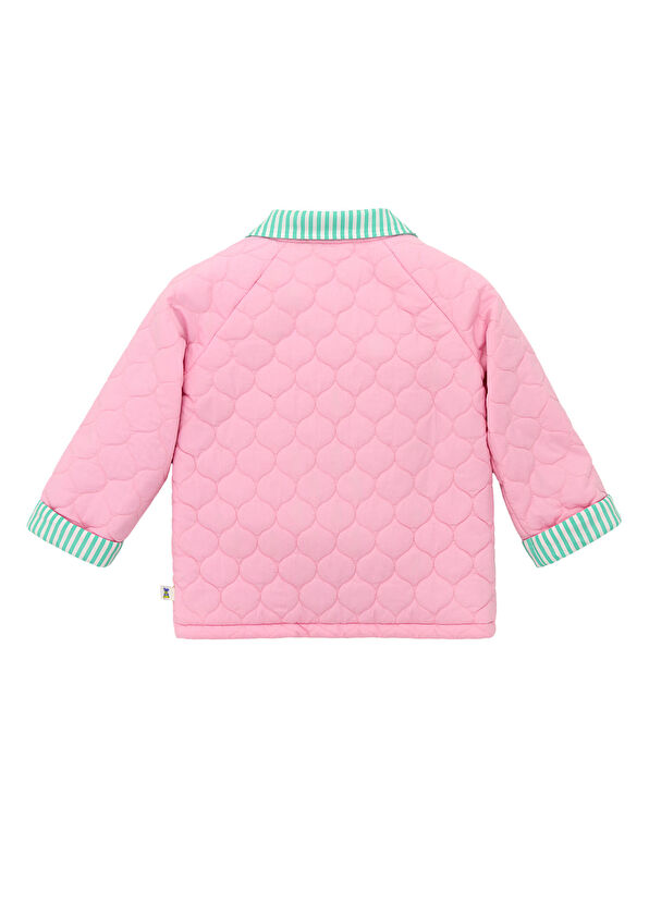 Pembe Kapitone Kız Çocuk Mont - Görsel 3