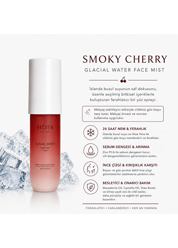 Fiolas Hena Smoky Cherry Glacier Water Facial Misti 90 ml - 2
