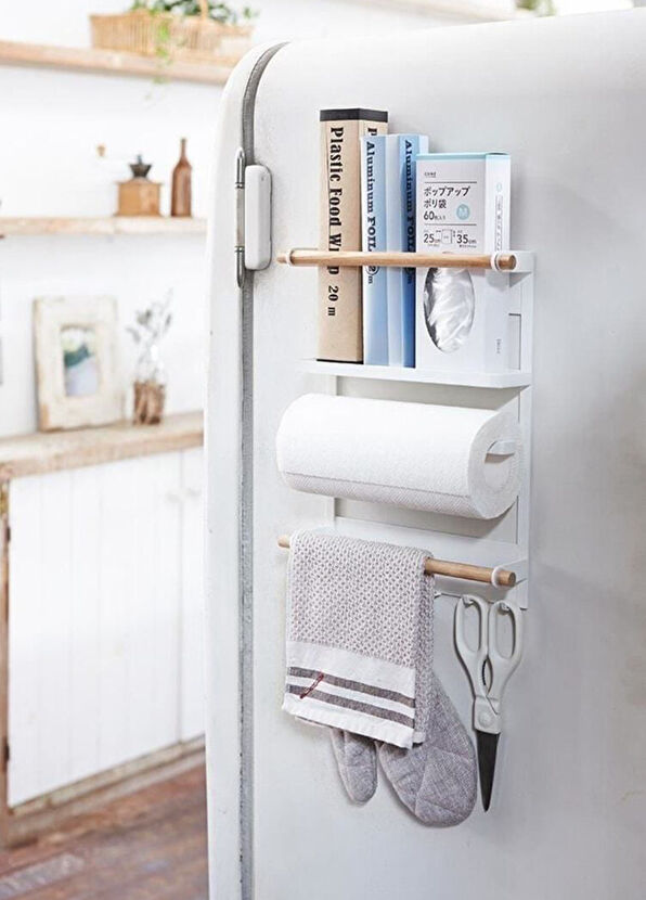 Yamazaki Toskana Beyaz Mıknatıslı Kağıt Havluluk Ve Raf - 2