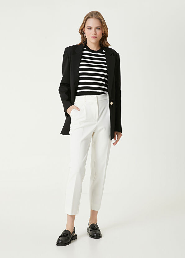 Beymen Club Black White Striped Knit Tank Top - 3