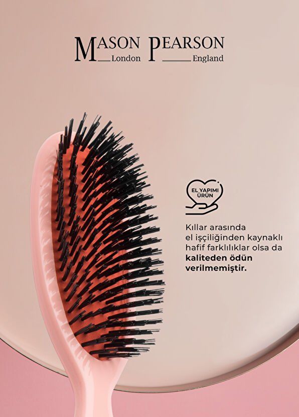 Mason Pearson Pocket Boar Bristle B4 Pink Saç Fırçası - 2