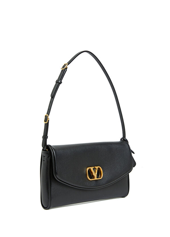 Valentino Garavani Vlogo Black Women's Leather Bag - 2