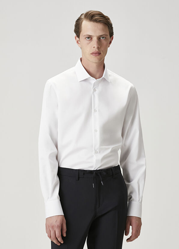 Beymen Club Custom Fit White Non-Iron Shirt - 3
