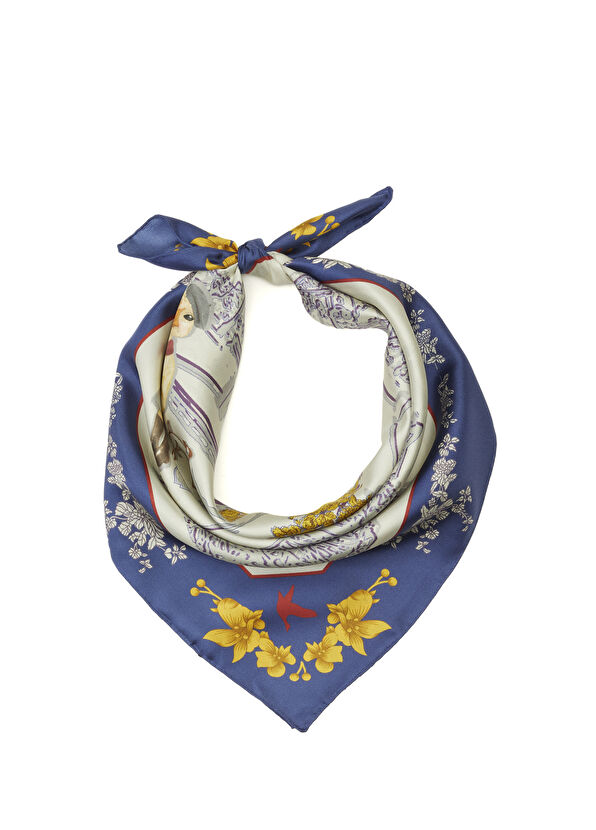 Beymen Club Clubby Indigo İpek Eşarp - 3