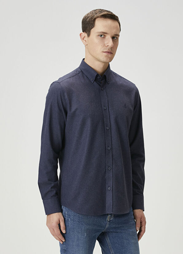 Beymen Club Comfort Fit Navy Blue Shirt - 3