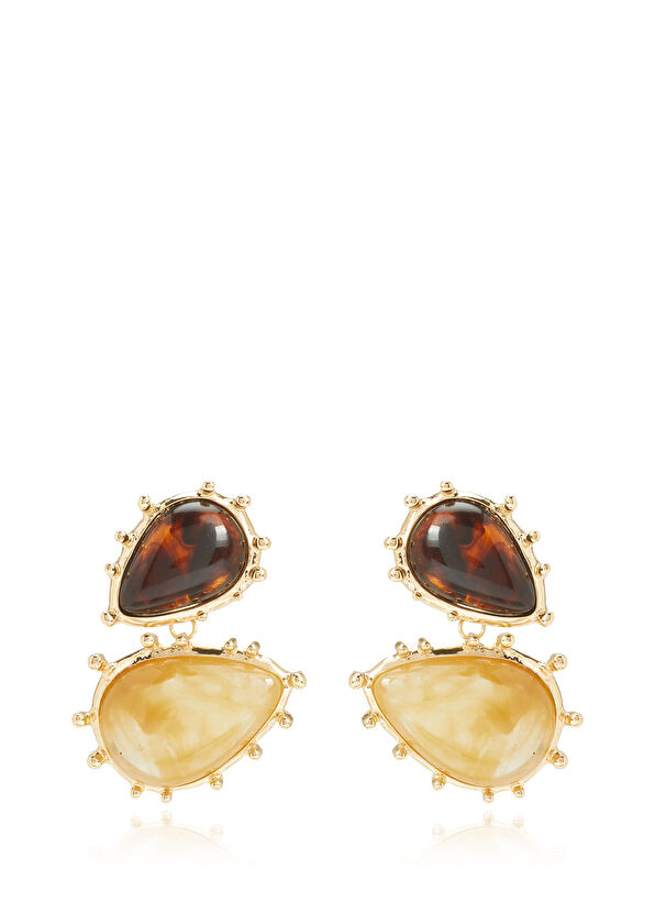 Beymen Club Gold İkili Kadın Büyük Küpe - 1