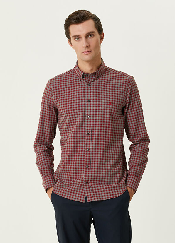Beymen Club Slim Fit Burgundy Shirt - 1