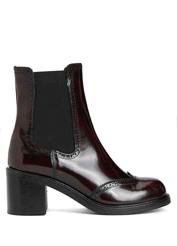 Beymen Club Burgundy Women's Leather Boots - 1