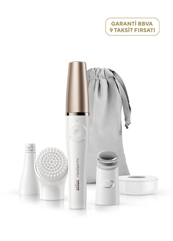 Braun FaceSpa Pro 911 Şarjlı Yüz Epilatörü 3’ü 1 Arada Epilasyon ve Cilt Bakım Seti - 1