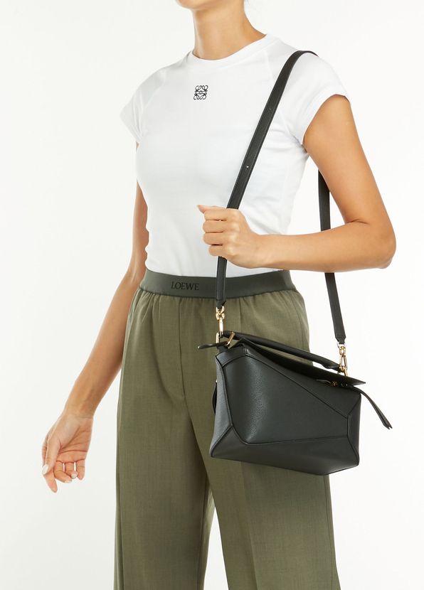 Loewe Puzzle Edge Small Black Women's Leather Bag - 2