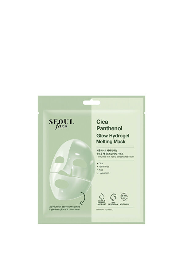 Dermal Seoul Face Cica Panthenol Hydrogel Dissolving Moisturizing Gel Face Mask 34 gr - 1