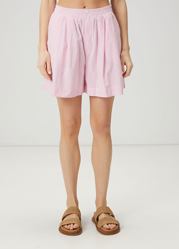 Beymen Club Pink Striped Shorts - 3