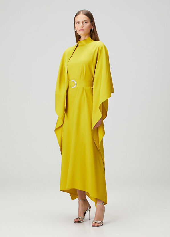 Taller Marmo La Luna Sarı Maksi Abiye Elbise - 2