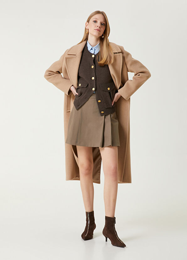 Beymen Club Bej Mini Şort Etek - 1