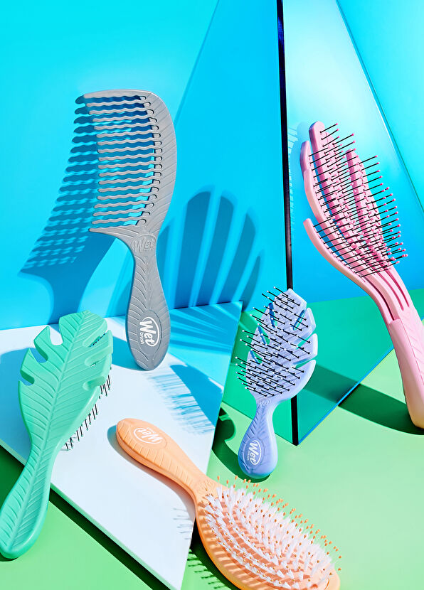 Wet Brush Go Green Mini Detangler Gri Dolaşık Açıcı Saç Fırçası  - 4
