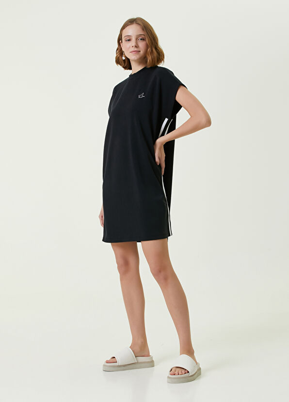 Beymen Club Siyah Kontrast Bantlı Mini Elbise - 1