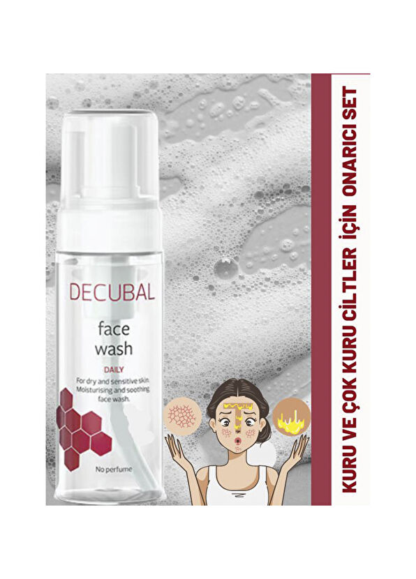 Decubal Basic Kuru ve Çok Kuru Ciltler İçin Onarıcı Krem ve Yüz Temizleme Köpüğü Seti - 2