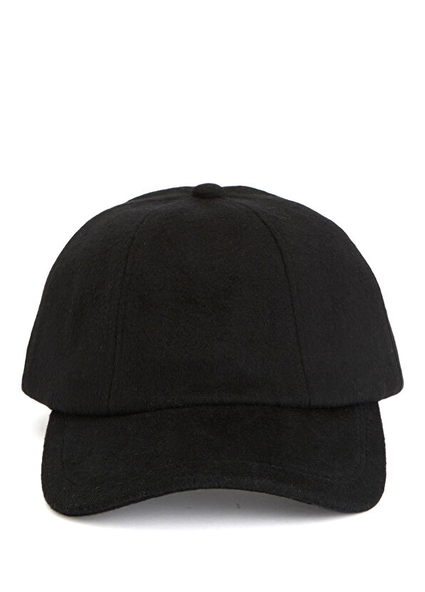 Siyah Erkek Yün Cap Şapka - Görsel 3