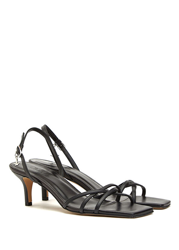 Beymen Club Black Women's Leather Sandals - 2