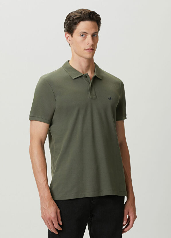 Beymen Club Haki Polo Yaka Düğmeli T-shirt - 2
